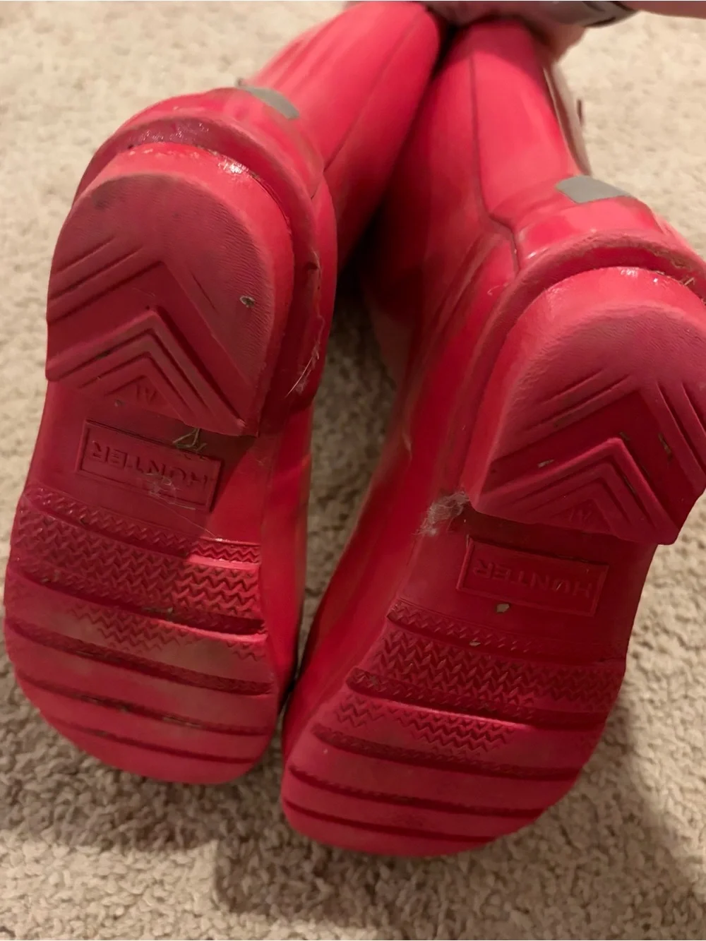Hunter Youth Pink Gloss Tall Waterproof Rain Boots